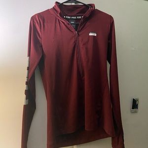 quarter zip small pink by victoria's secret